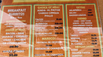 El Sauz Tacos No 2 menu