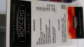 Roncero menu