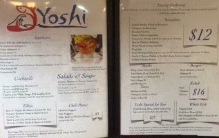 Yoshi Seafood And Grill menu