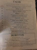 Taco Diablo menu