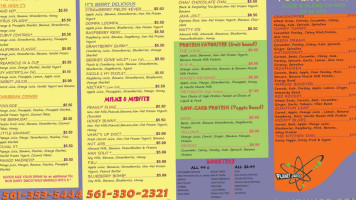 Planet Juice Delray Beach menu