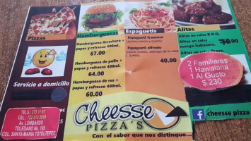 Cheesse Pizza's menu