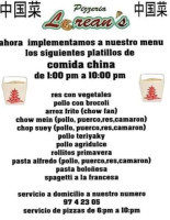 Pizzería Lorean's Comida