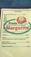 Fonda Margarita El Reino Del Sabor menu