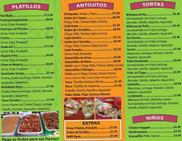 Fonda My Tlapehuala menu