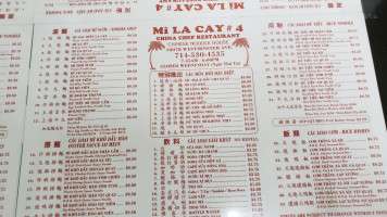 Mi La Cay menu