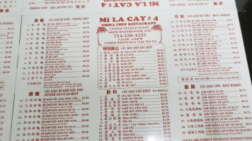 Mi La Cay menu