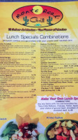 Monte Real Grill Inc menu