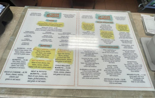 Taco Mendoza menu