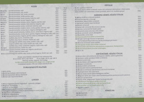 Patkó Vendéglő és Pizzéria menu