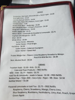 Zipp's Pizzaria menu