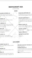 Asa Restaurants Los Altos menu