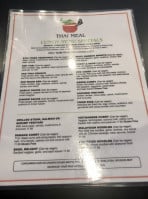 Thai Meal menu