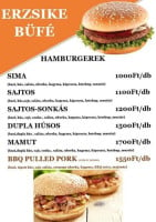 Erzsike Büfé menu