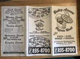 Bailey Avenue Pizza North menu