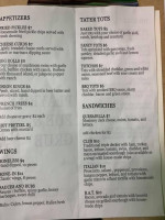 Player's Pub Grub menu