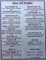 Korner Grill menu