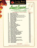 Lucky Bowl menu