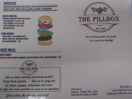 Pill Box Cafe menu