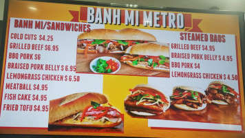 Banh Mi Metro menu
