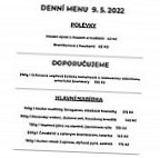 Restaurace Hut menu