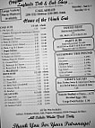 Original Englunds Deli Sub Shop menu