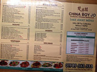 China Boy Jo menu
