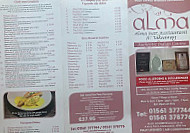 Alma menu