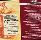 Caseron De Araceli menu