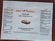 Eric's Grill menu