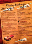 La Pachanga Mexican menu