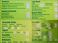 Sandwich Scene menu