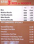 Teppanyaki Time menu