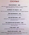Deathproof menu