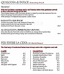 Amaro menu