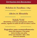 O Bacalhau do Porto menu