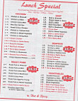 China Dragon menu