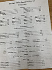 Pleasant Valley Family menu