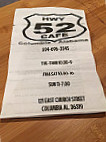 Hwy 52 Cafe menu