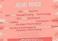 Asian House menu