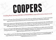 Coopers And Brasserie menu