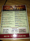Spikes Pub Subs menu