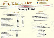 The King Ethelbert Inn menu