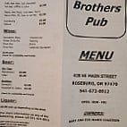 Little Brothers Pub menu