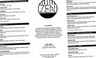 Zen Juice menu