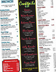 Montes Showbar Grill menu