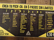 Pick-za menu