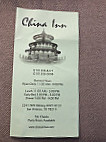 China Inn menu