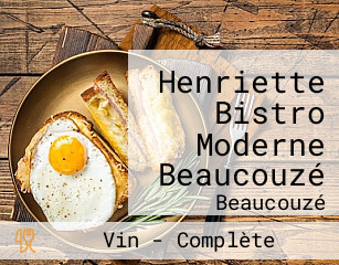Henriette Bistro Moderne Beaucouzé
