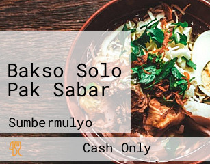 Bakso Solo Pak Sabar